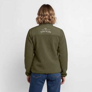 Zum Glück Dorfkind / Relaxed Fit Unisex Sherpajacke von Stanley/Stella - Khaki
