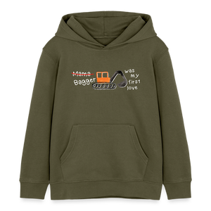 Baggerliebe - Bagger was my first love / Kinder Organic Hoodie - Khaki