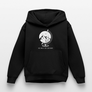 Die Welt ist ein Dorf / Kinder Premium Hoodie - Schwarz