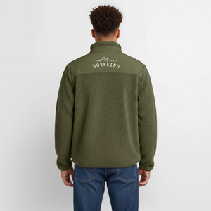 Zum Glück Dorfkind / Relaxed Fit Unisex Sherpajacke von Stanley/Stella - Khaki