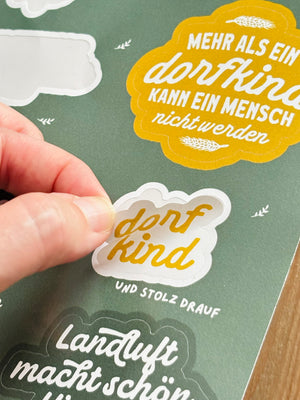 Stickerbogen Dorfliebe