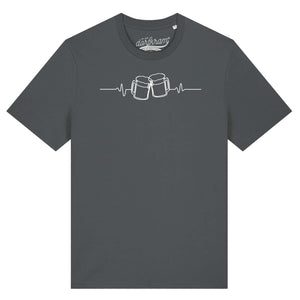 Herzschlag Bier / Bierliebe EKG / Herren Organic Shirt Dorfkram®