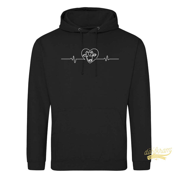 Herzschlag Kuh / Kuh Liebe / Herren Premium Hoodie