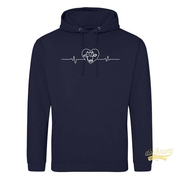 Herzschlag Kuh / Kuh Liebe / Herren Premium Hoodie