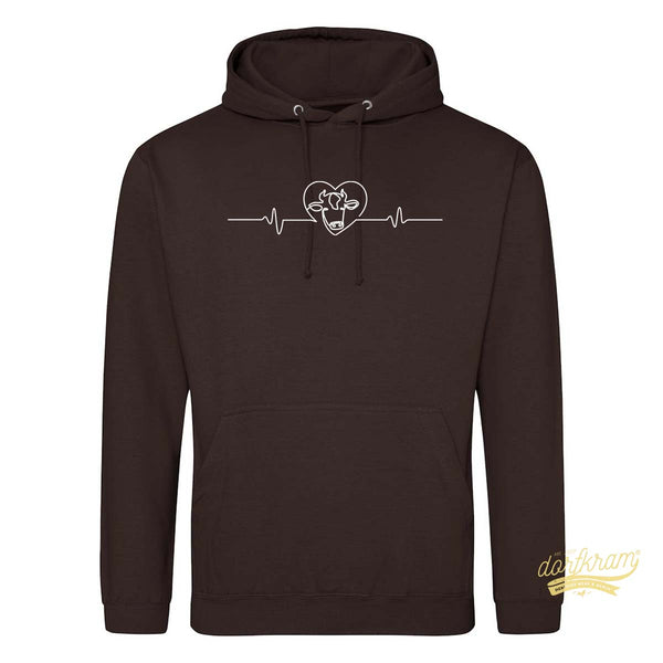 Herzschlag Kuh / Kuh Liebe / Herren Premium Hoodie