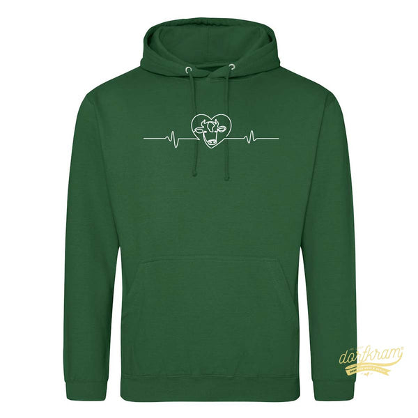 Herzschlag Kuh / Kuh Liebe / Herren Premium Hoodie