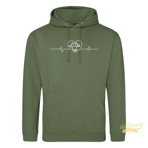 Herzschlag Kuh / Kuh Liebe / Herren Premium Hoodie