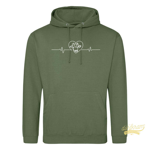 Herzschlag Kuh / Kuh Liebe / Herren Premium Hoodie