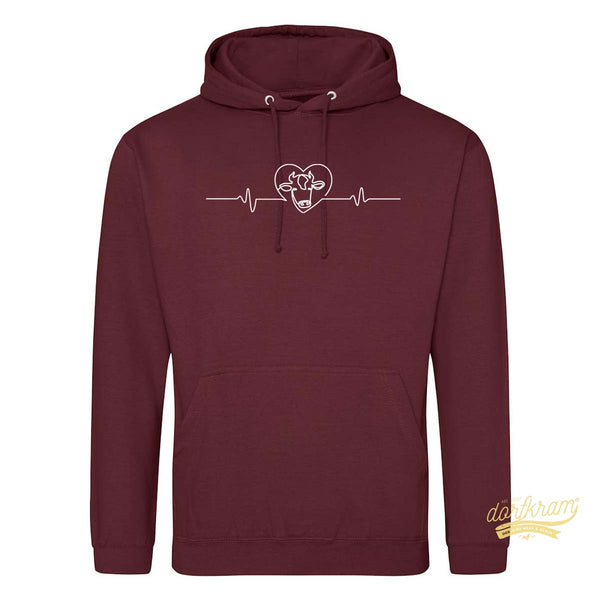 Herzschlag Kuh / Kuh Liebe / Herren Premium Hoodie