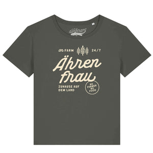 Landwirtin Shirt Spruch Ährenfrau von Dorfkram® 