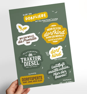 Stickerbogen Dorfliebe