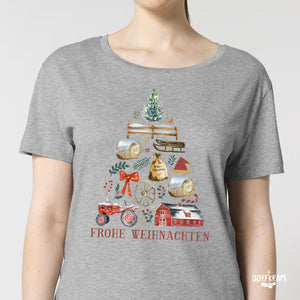 Frohe Weihnachten Bauernhof / Damen Organic Shirt