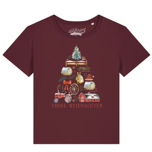 Frohe Weihnachten Bauernhof / Damen Organic Shirt