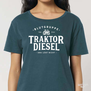 Blutgruppe Traktor Diesel - DNA lügt nicht / Damen Organic Shirt