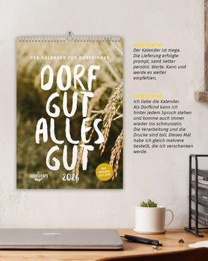 hochwertiger Wandkalender - witziger Monatskalender zum Aufhängen