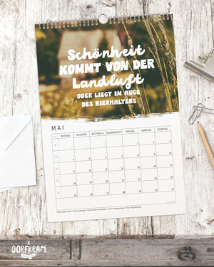 Kalender 2026 für Dorfkinder / Dorf gut alles gut / Wandkalender mit Sprüchen