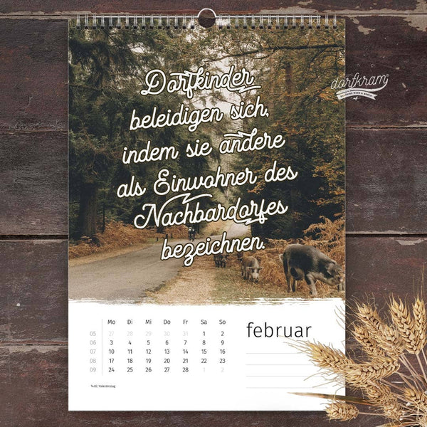 Dorfkind Spruch Nachbarn. Dorfkindmoment Kalender 2025
