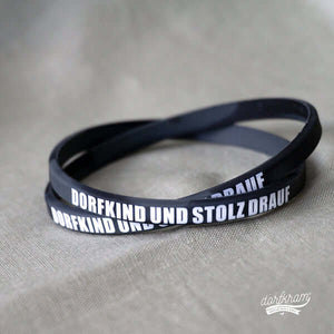 Dorf Armband schwarz Dorfkind und stolz drauf. Dorfkram® 