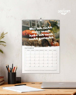 Kalender 2026 für Dorfkinder / Dorf gut alles gut / Wandkalender mit Sprüchen