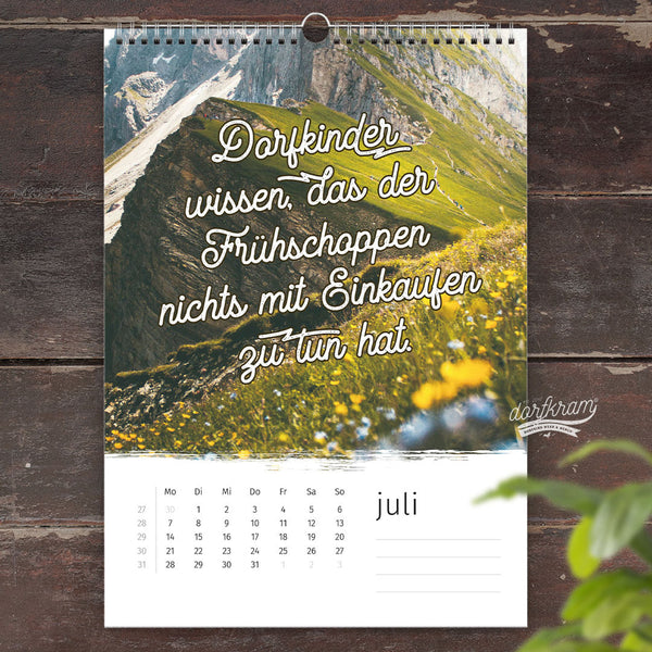 Dorfkindmoment Kalender 2025 von Dorfkram® Frühschoppen
