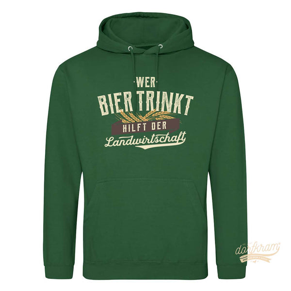 Wer Bier trinkt hilft der Landwirtschaft / Herren Premium Hoodie