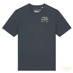 Shirt für Landwirte von Dorfkram® . Find me on Farm 24-7. No Farmer no Food