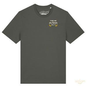 Shirt für Landwirte von Dorfkram® . Find me on Farm 24-7. No Farmer no Food
