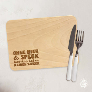 Geschenkset / Tischkalender mit Frühstücksbrettchen - Bundle