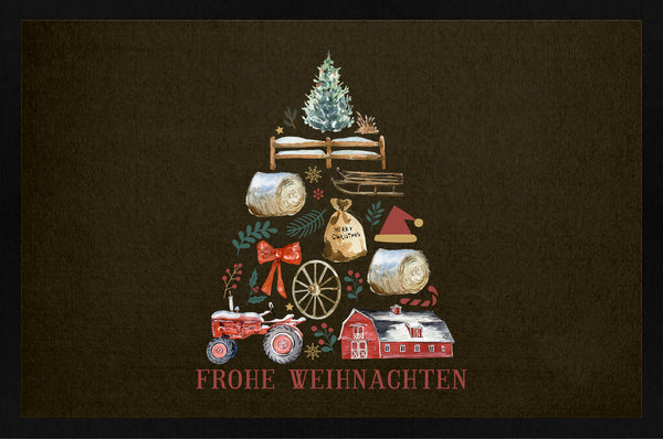 Frohe Weihnachten / Dorf Farm Elemente / Türmatte