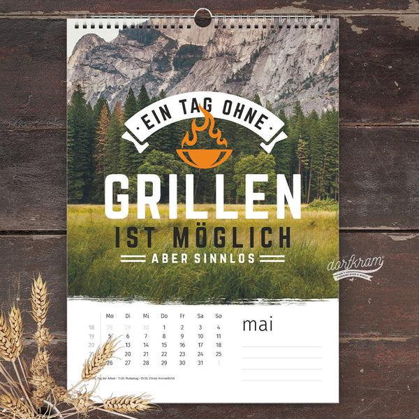 Spruch Kalender Grillen  Dorfkram® 2025