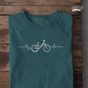 T-Shirt Radfahren Fahrrad Bike Heartbeat Dorfkram®  OKF