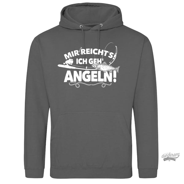 Angler Spruch Hoodie. Pullover zum angeln. Mir reichts ich geh angeln. Dorfkram®