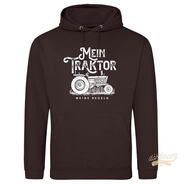 Hoodie Traktor spruch Landwirt Pullover. mein Traktor meine Regeln. Dorfkram® 