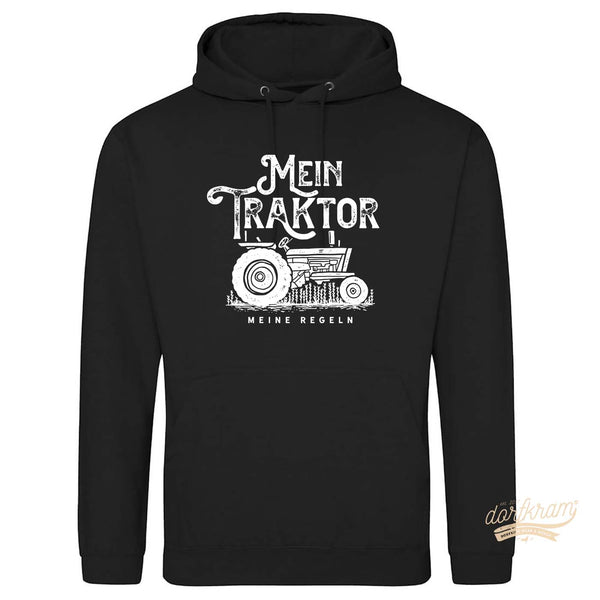 Hoodie Traktorspruch Landwirt Pullover. mein Traktor meine Regeln. Dorfkram® 