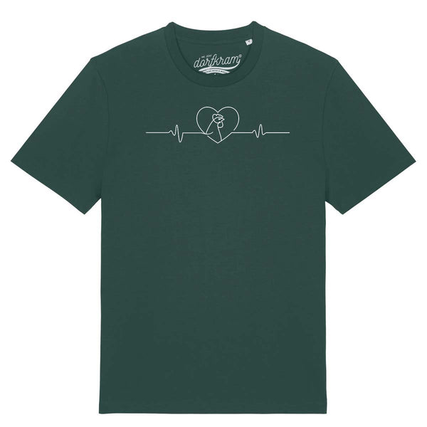 Herzschlag Huhn Hahn / Hühnerliebe / Herren Organic Shirt