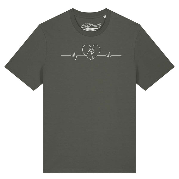 Herzschlag Huhn Hahn / Hühnerliebe / Herren Organic Shirt