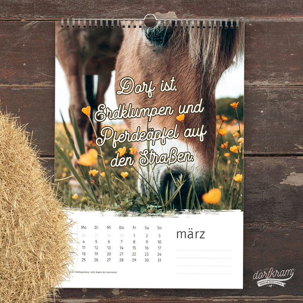Kalender 2024 Dorfkindmomente Dorfkram® Das original Pferde