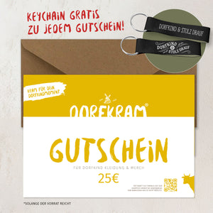 Dorfkram® Geschenkgutschein / Wertgutschein Karte