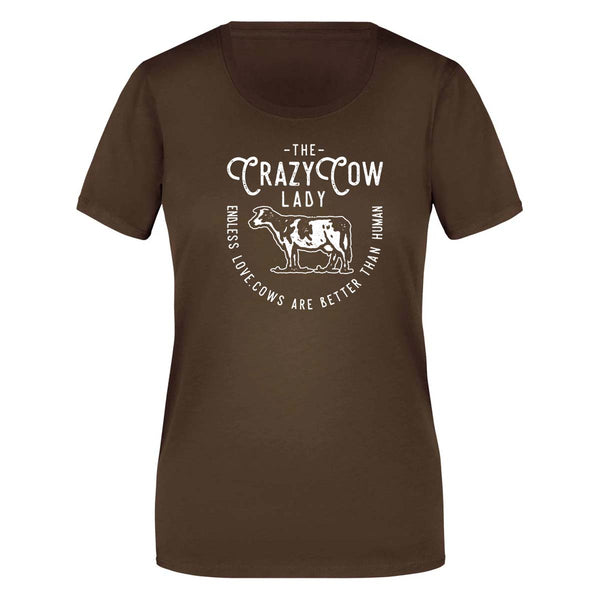 Crazy Cow Lady / Kühe sind besser als Menschen / Damen Premium Shirt