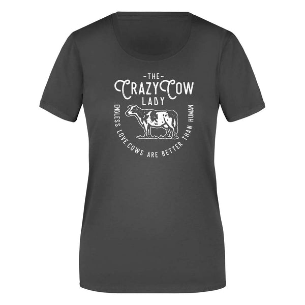 Crazy Cow Lady / Kühe sind besser als Menschen / Damen Premium Shirt