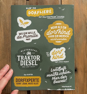 Stickerbogen Dorfliebe