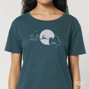 Weihnachtsmann auf Traktor / Damen Organic Shirt