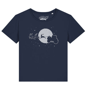 Weihnachtsmann auf Traktor / Damen Organic Shirt