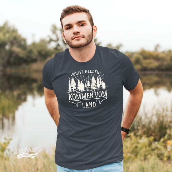 Echte Helden kommen vom Land / Herren Organic Shirt