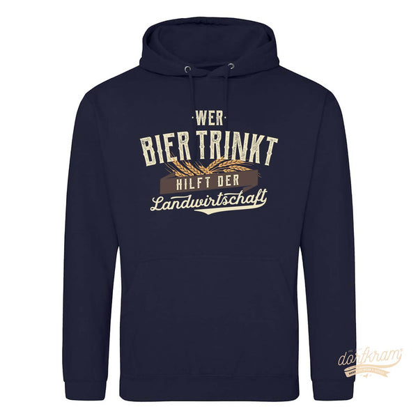 Wer Bier trinkt hilft der Landwirtschaft / Herren Premium Hoodie