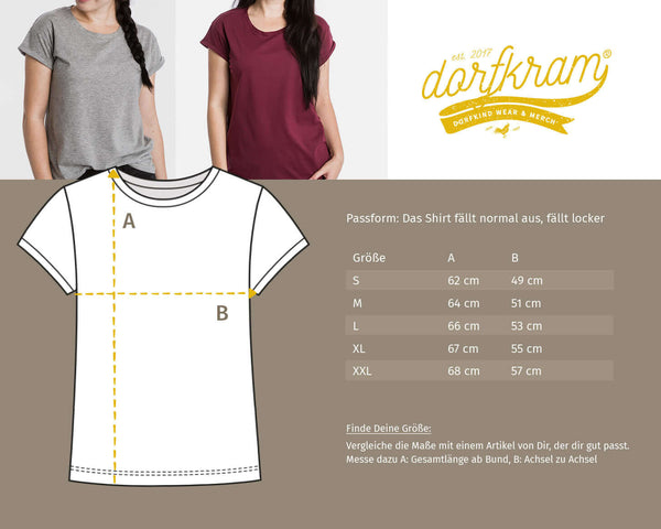Herzschlag Kuh / Kuhliebe / Damen Oversize Shirt (Lagerverkauf)