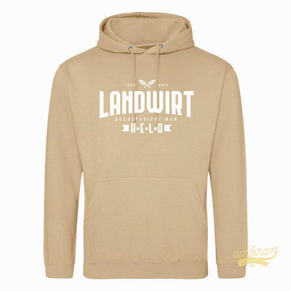 Landwirt buchstabiert man Held / Herren Premium Hoodie