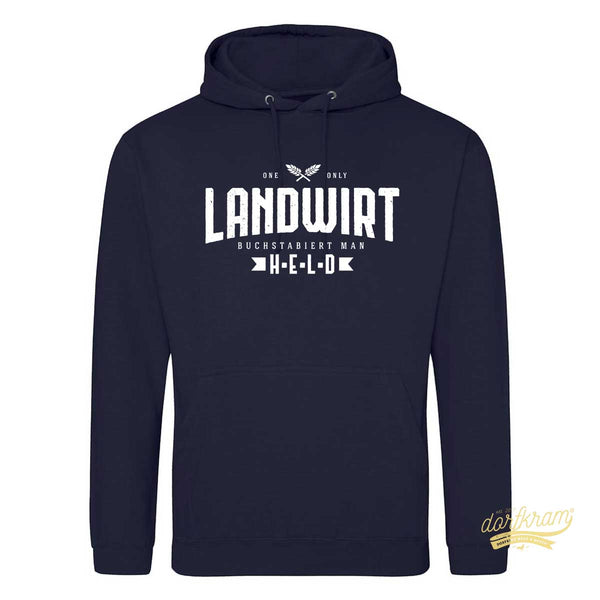 Landwirt buchstabiert man Held / Herren Premium Hoodie