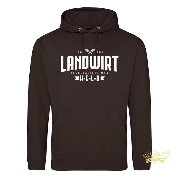 Landwirt buchstabiert man Held / Herren Premium Hoodie