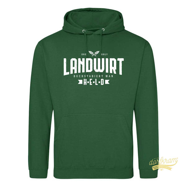 Landwirt buchstabiert man Held / Herren Premium Hoodie